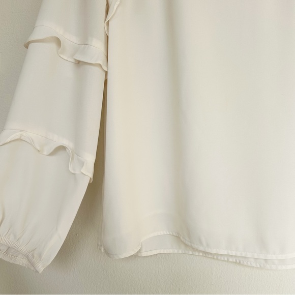 Cece Ruffle Detail Long Sleeve Blouse L - Picture 5 of 9